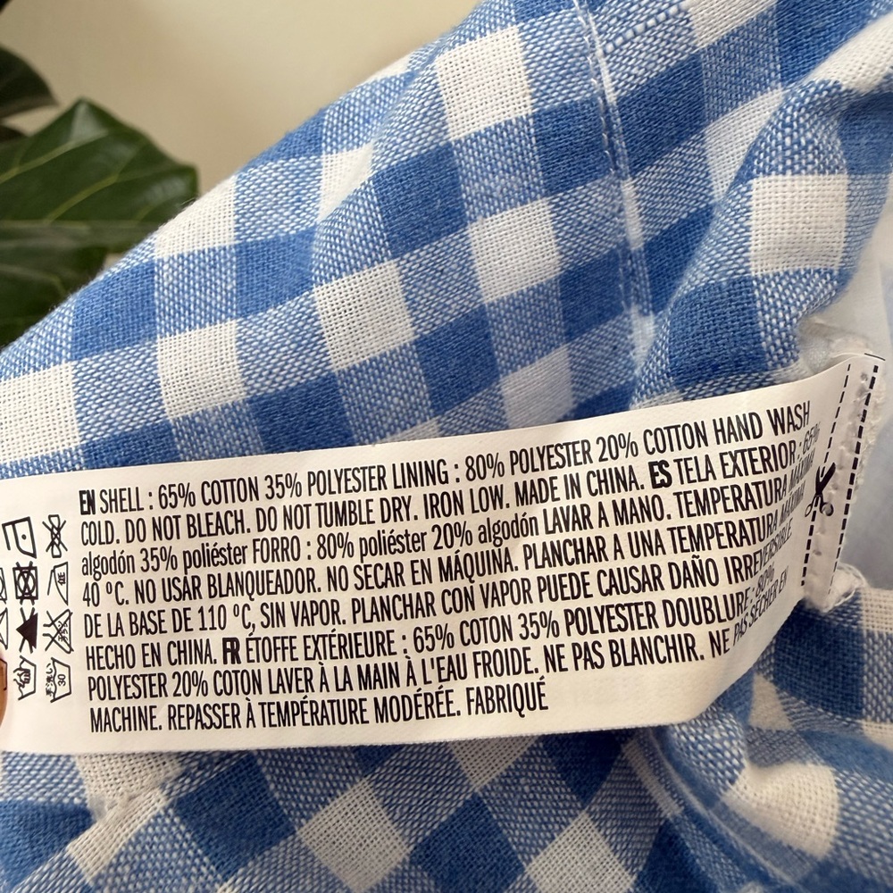 English Factory Blue and White Gingham Two-Piece Set - Picture 12 of 16